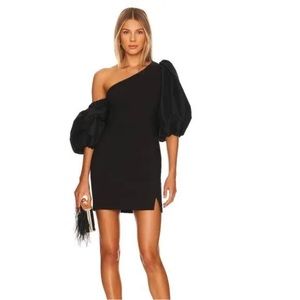 LIKELY Natasha One-Shoulder Mini Dress Black 4 NWT